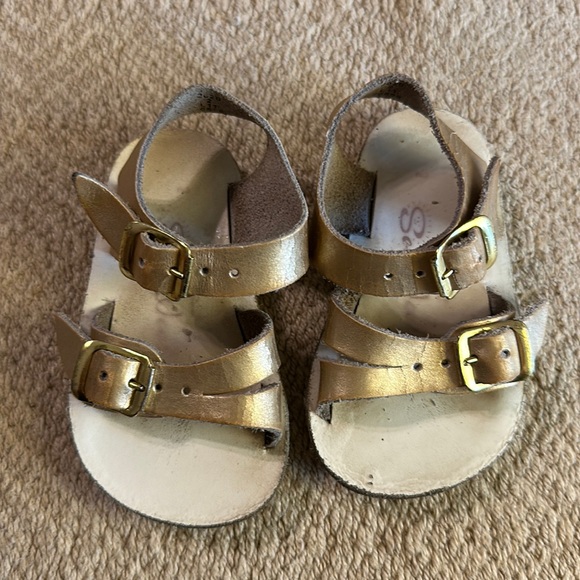 Sun-San Sea Wee Salt Water Sandals in Gold - Picture 1 of 6